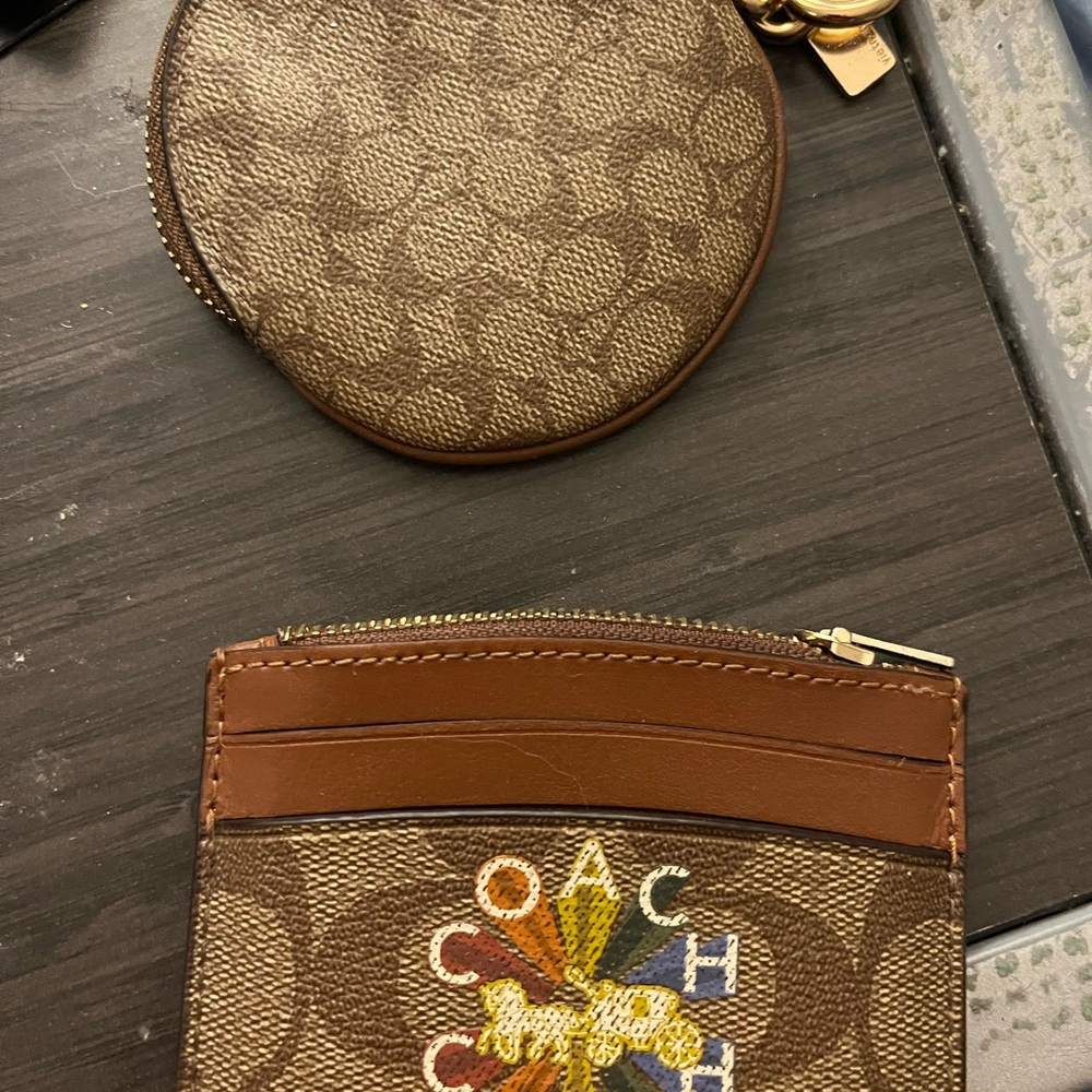 Coach card case wallet and coin case